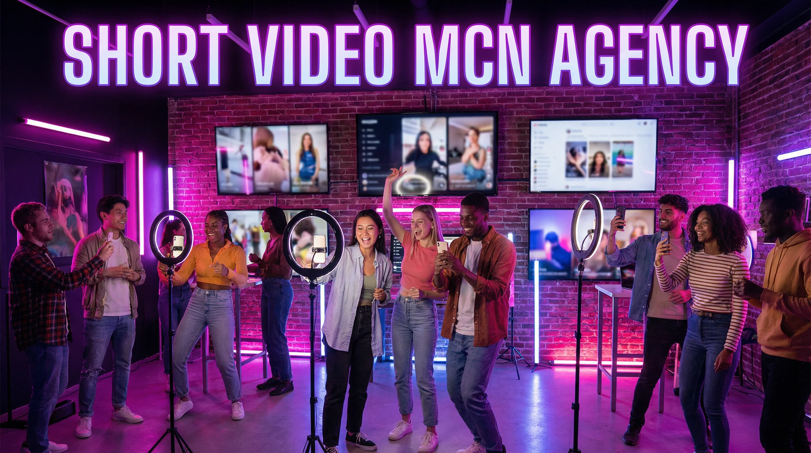 黄色仓库短视频MCN机构创意工作室 - 达人创作现场